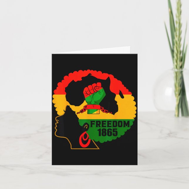 Juneteenth black history celebration freedom card (Front)