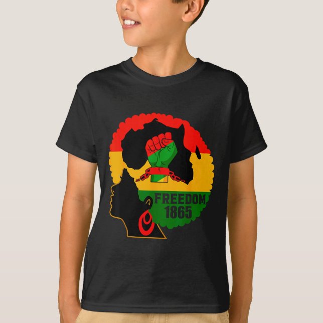 Juneteenth black history celebration freedom T-Shirt (Front)
