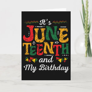 Juneteenth Black History Month Birthday 19 June Card