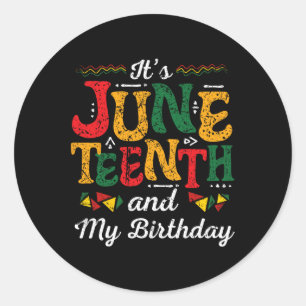 Juneteenth Black History Month Birthday 19 June Classic Round Sticker
