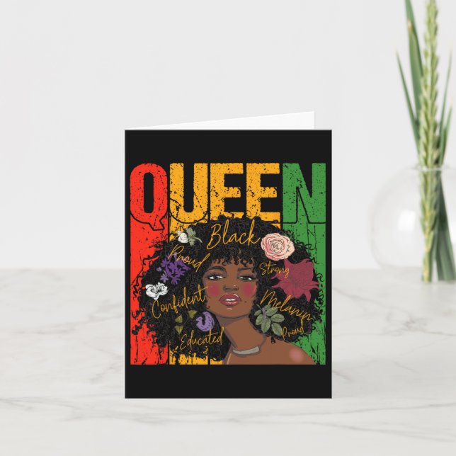 Juneteenth Black History Month Educated African Qu Card (Front)