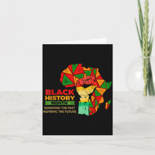 Juneteenth black history month pride fist girls card
