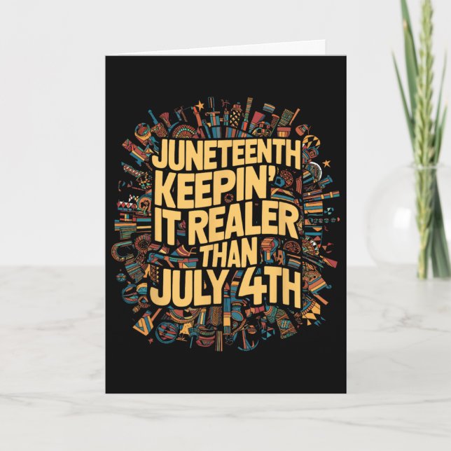 Juneteenth Black History Pride African American Ju Card (Front)