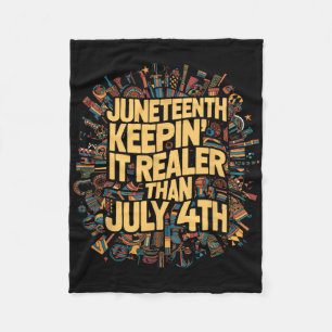 Juneteenth Black History Pride African American Ju Fleece Blanket