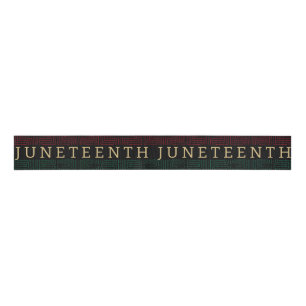 Juneteenth Black Independence Day Holiday Grosgrai Grosgrain Ribbon