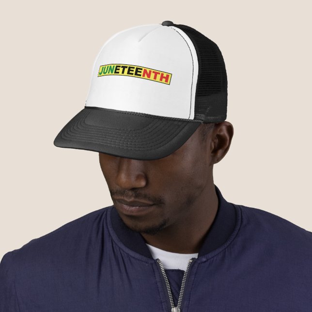 Juneteenth Black Independence Trucker Hat (In Situ)
