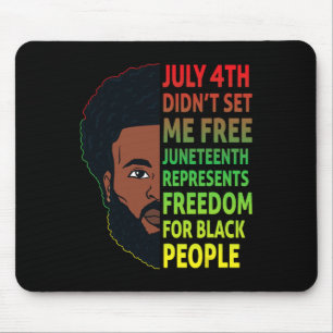 Juneteenth Black King African American Freedom Men Mouse Pad