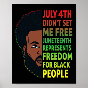 Juneteenth Black King African American Freedom Men Poster