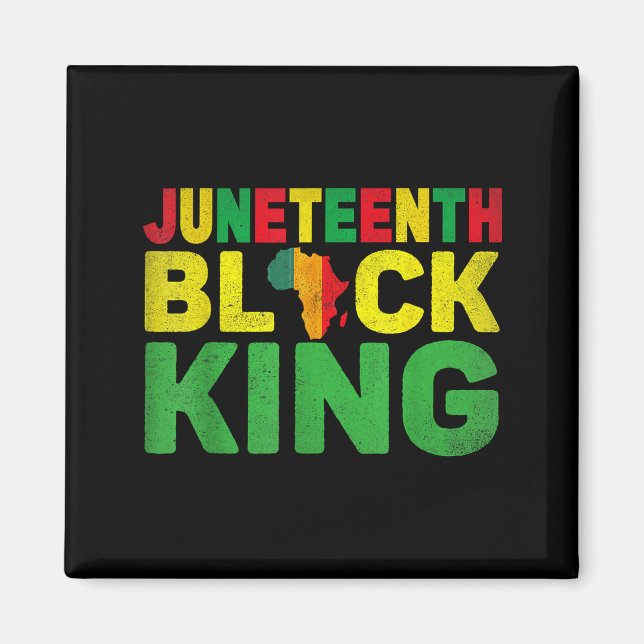 Juneteenth black king melanin dad fathers day magnet (Front)