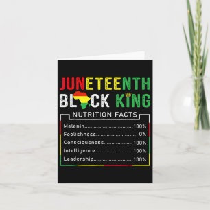Juneteenth Black King Melanin Fathers Day Men Boys Card