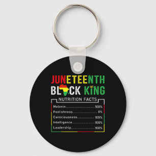 Juneteenth Black King Melanin Fathers Day Men Boys Key Ring