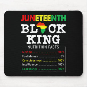 Juneteenth Black King Nutrition Facts Father's Day Mouse Pad