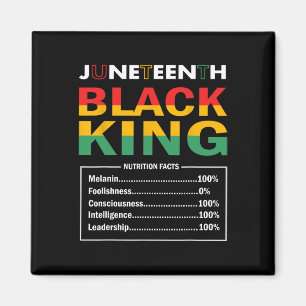 Juneteenth Black King Nutritional Facts Black Hist Magnet