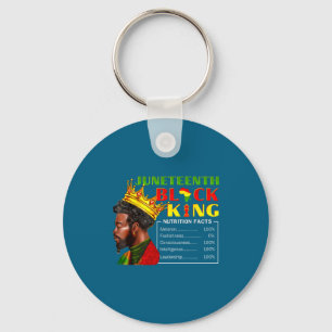 Juneteenth black king nutritional facts pride key ring