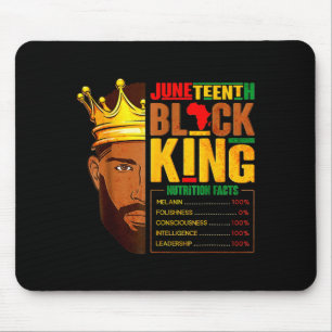 Juneteenth black king nutritional facts pride mouse pad