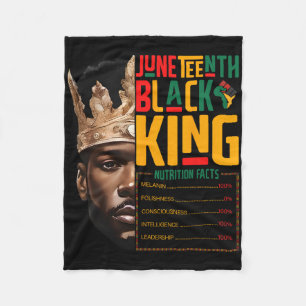 Juneteenth Black King Pride African Nutritional Fa Fleece Blanket