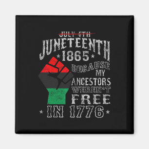 Juneteenth Black Pride African American Flag Men W Magnet