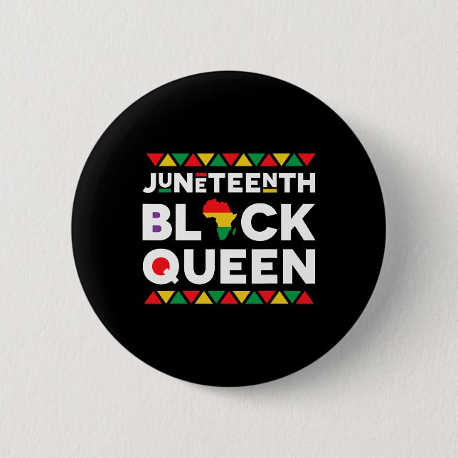 Juneteenth Black Queen  6 Cm Round Badge (Front)