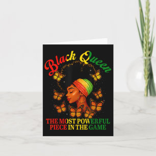 Juneteenth Black Queen Chess Powerful Piece In The Card