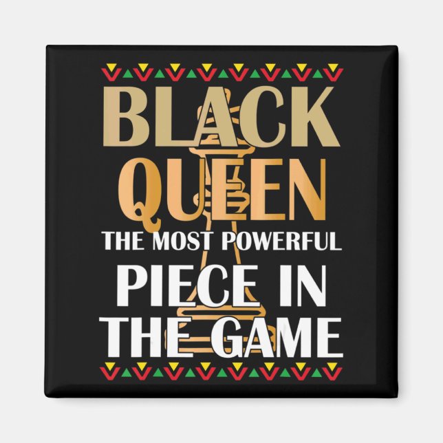 juneteenth black queen most powerful chess african magnet (Front)
