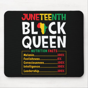 Juneteenth Black Queen Nutrition Facts Pride Afric Mouse Pad