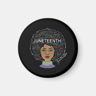 Juneteenth Black Woman Black Rights Magnet