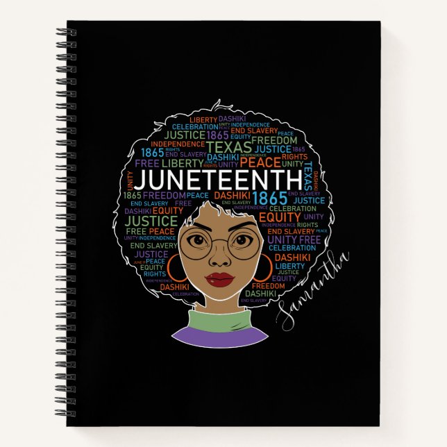 Juneteenth | Black Woman | Black Rights Notebook (Front)