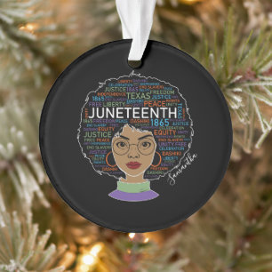 Juneteenth Black Woman Black Rights Ornament