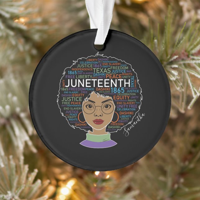 Juneteenth | Black Woman | Black Rights Ornament (Tree)