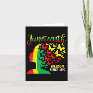 Juneteenth Black Woman Butterfly Freedom June 19th Card