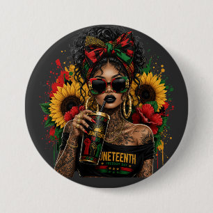 Juneteenth Black Women African American History 7.5 Cm Round Badge