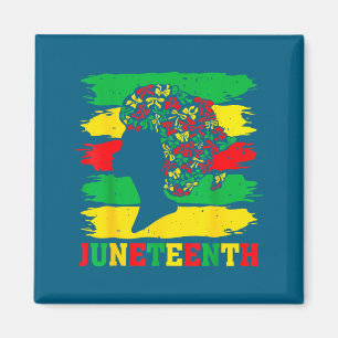 Juneteenth black women afro coquette bow hair magnet