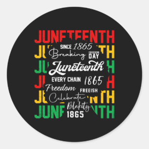 Juneteenth Black Women Black History Month African Classic Round Sticker