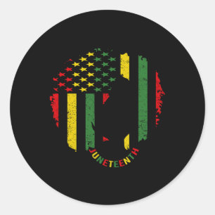 Juneteenth Black Women Flag History African Americ Classic Round Sticker
