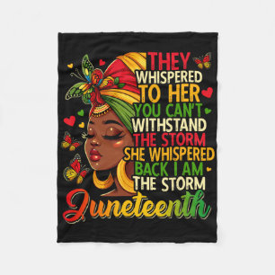 Juneteenth Black Women Girl Black Freedom 1865 His Fleece Blanket