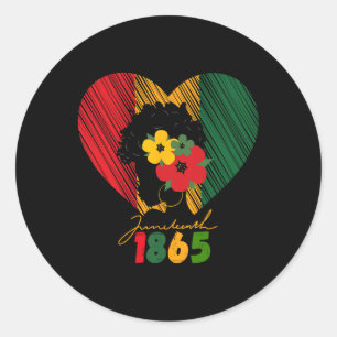 Juneteenth Black Women Remembering My Ancestors Classic Round Sticker