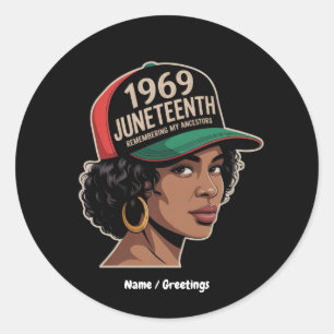 Juneteenth Black Women: Remembering My Ancestors  Classic Round Sticker