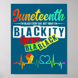 Juneteenth blackity heartbeat black history poster
