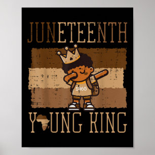 Juneteenth Boy Dab Young King Cute African Boys Ki Poster