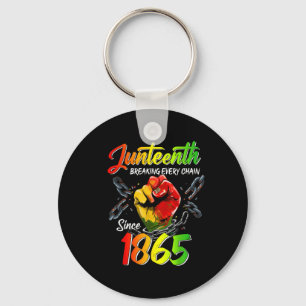Juneteenth Breaking Every Chain Since 1865 Men Wom Key Ring