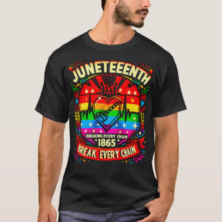 Juneteenth Breaking Every Chain Since 1865 Men Wom T-Shirt