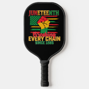 Juneteenth Breaking Every Chain Since 1865 Pickleball Paddle