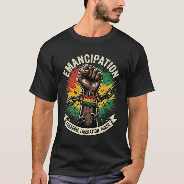 Juneteenth Breaking Every Chain Since 1865 – Vinta T-Shirt (Front)