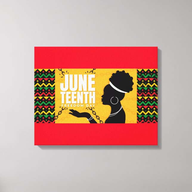 Juneteenth Canvas Wall Art (Front)