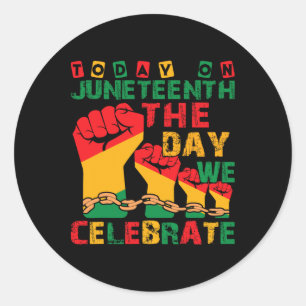 Juneteenth Celebrate 1865 Freedom For African Amer Classic Round Sticker