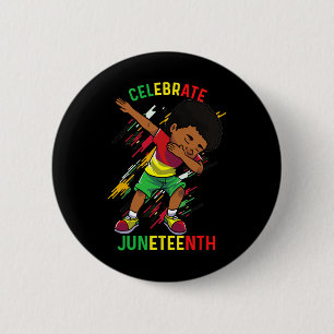 Juneteenth Celebrate 1865 King Dabbing Black Afric 6 Cm Round Badge