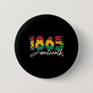 Juneteenth Celebrate Black Freedom 1865 Heart Hist 6 Cm Round Badge