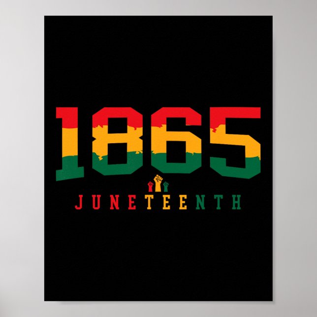 Juneteenth Celebrate Black Freedom 1865 History Mo Poster (Front)