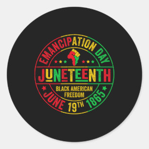 Juneteenth Celebrate Freedom 1865 African American Classic Round Sticker