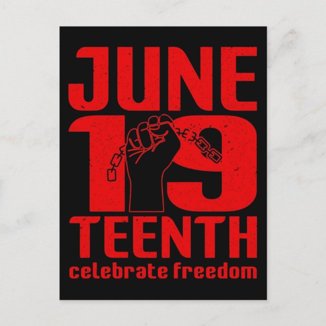 Juneteenth celebrate freedom juneteenth 2026 holiday postcard (Front)